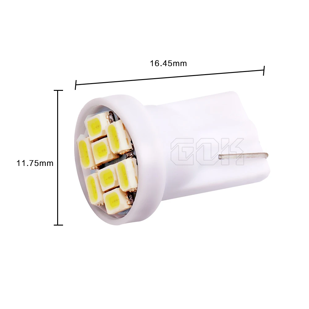 10x Car Roof Door Interior Dome Reading Light T10 W5W 8 SMD 5W5 LED Bulb 12V Auto Clearance Wedge Side Signal Lamps Super Bright