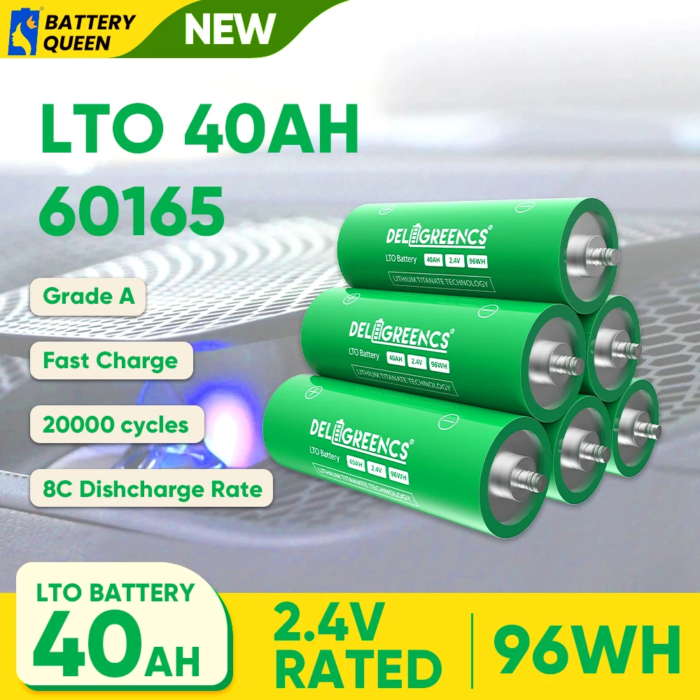 

LTO 40Ah 2.4V Rated 60165 Original Grade A Brand New Rechargeable Lithium Titanate Batteries For DIY Solar Car Audio Power Grid