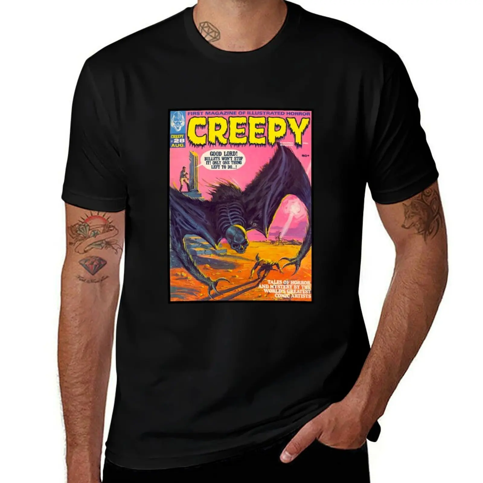 ANOTHER GREAT VINTAGE CREEPY # 28 MAGAZINE COVER! T-Shirt Tough Fabric Work Tee T-Shirt