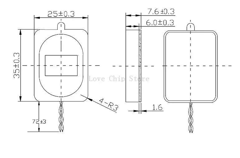 1pair 3525 Mini Speaker Cavity Loudspeaker 8 Ohms 2W Speaker Unit For Flat machine 35mm*25mm*7.6mm