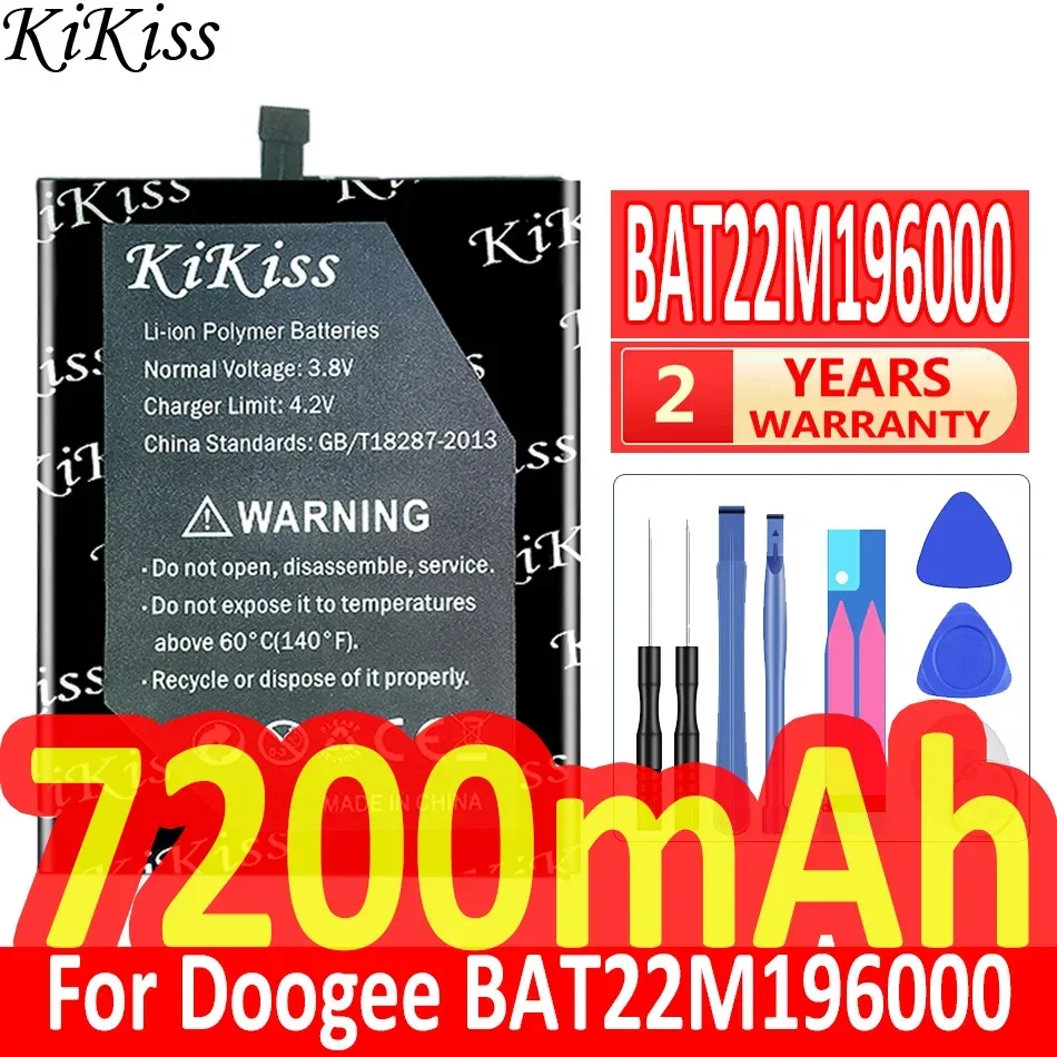 

Мощная батарея 7200 мАч KiKiss Для Doogee BAT22M196000 мобильный телефон