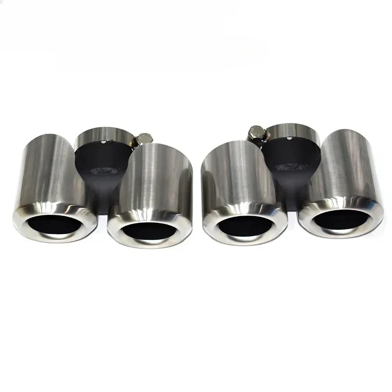 For 20-24 Land Rover Defender 90 110 130 tailpipe Muffler tip upgrade carbon fibre black square quad outlet exhaust pipe