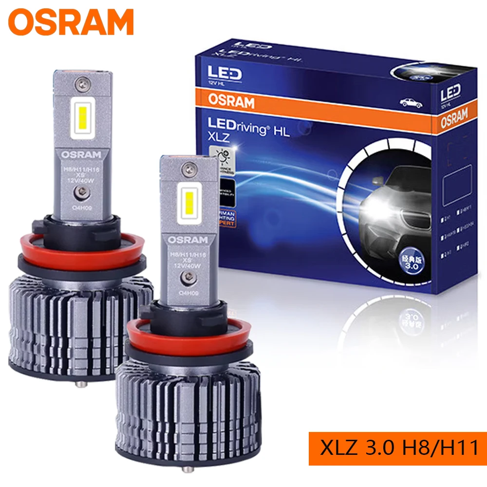 OSRAM Classical XLZ 3.0 H11 H8 LED Headlight 12V 40W 6000K Brightness Increased by 50% Led Bulb J6211CW,1 PAIR