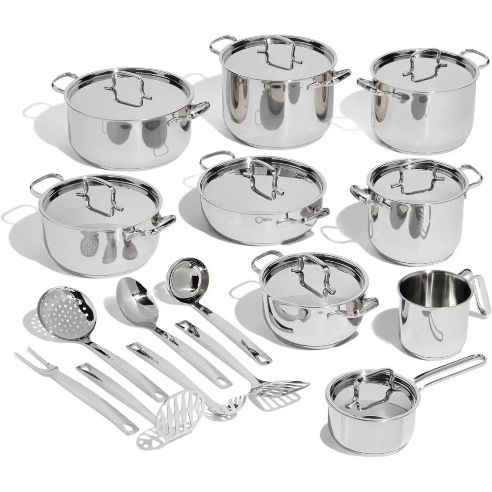 

Luxurious Stainless Steel Extravagant Battery Set, 24 Pieces