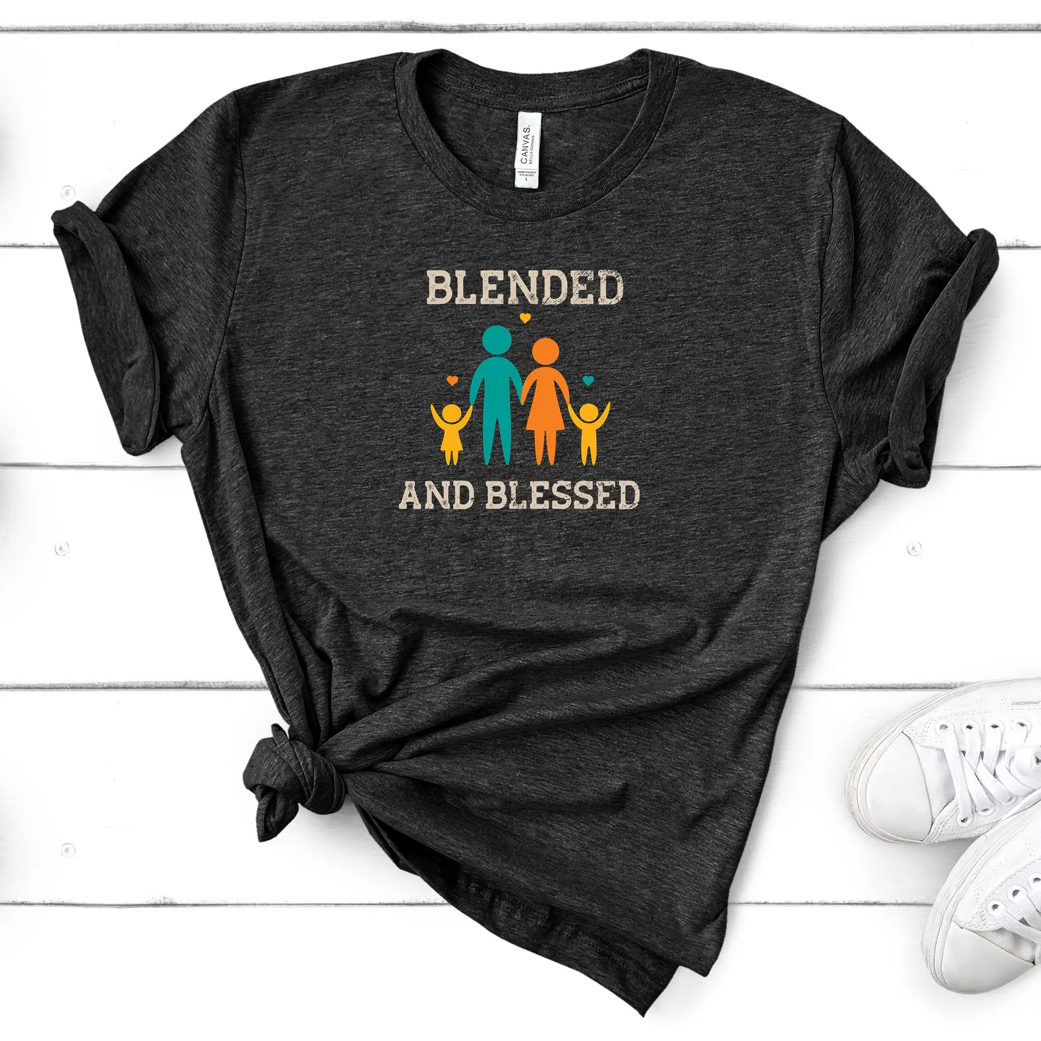 Blended Family T Shirt Parenthood And Blessed Parenting