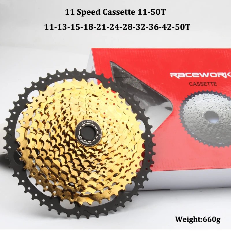 

RACEWORK bicycle cassette 11 speed cassette 11-46T 50T 52T 11S HG hub all steel mountain bike cassette bike sprocket MTB