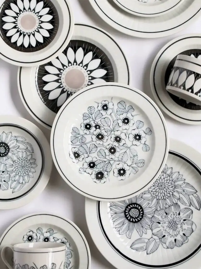 In-Stock Japanese Imported Mino Ware Vintage Ceramic Large Breakfast Pasta Steak Western-Style Dinner Plate Ins Nordic