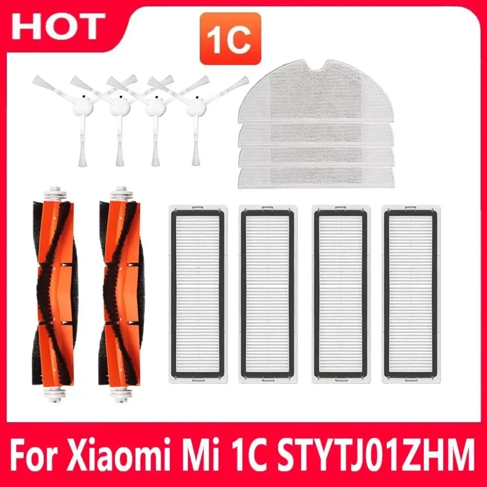 Für Xiaomi Mijia Mi 1C STYTJ01ZHM Ersatzteile Hepa-Filter Wichtigsten Pinsel Mopp Tuch Seite Pinsel Staubsauger Ersatz Zubehör