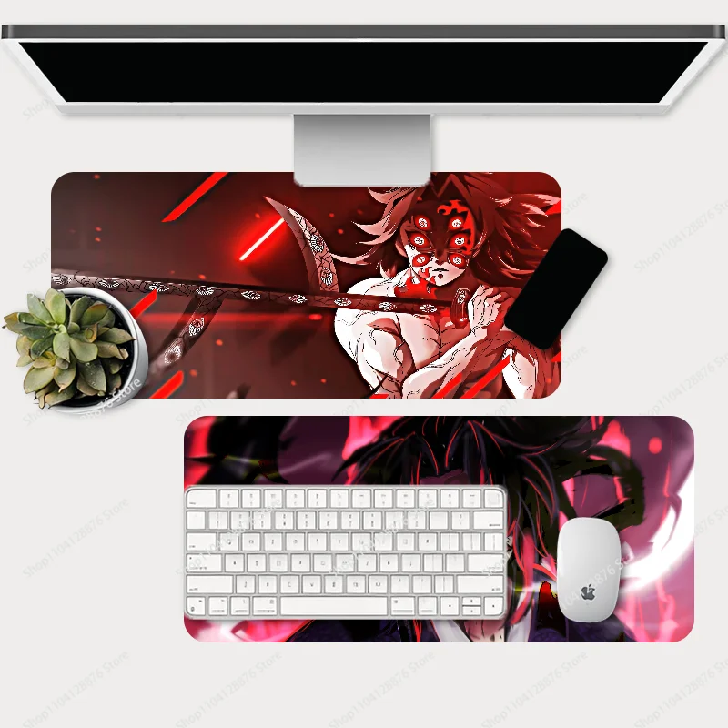 Anime Demon Slayer Kokushibo Mousepad Gaming Mouse pad Gamer Pc Accessories Deskmat Keyboard Mat Desk Protector Mause Pads