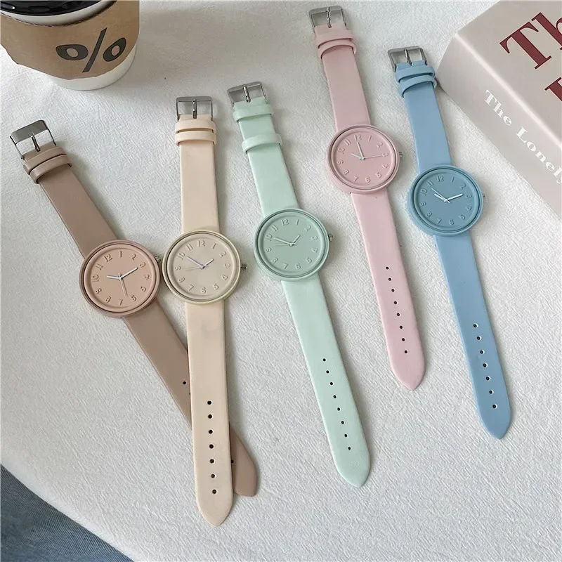 Fashion Simple Women Watches Quartz Student Man and Women Style Round Leisure Vintage Wristbatch Relogio Feminino Reloj Mujer