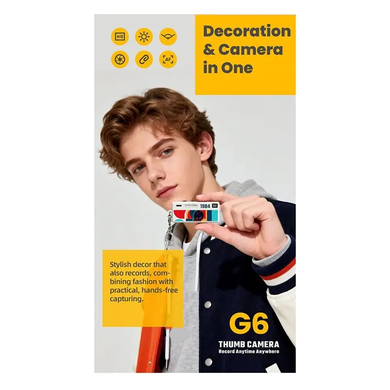 【تخفيضات سريعة】حقيبة ظهر مثالية لكاميرا الإبهام الصغيرة بدقة 1080 بكسل مع شاشة 0.96 بوصة للتصوير الفوتوغرافي وسهل تحميل الصور #5