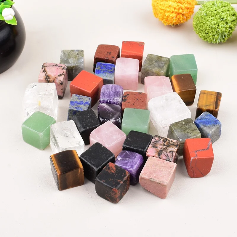 Natürliche Kristall Poliert Rosenquarz Amethyst Obsidian Würfel Erz Mineral Probe Edelstein Ornamente Für Home Dekoration DIY Geschenke
