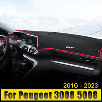 Car Dashboard Cover Mat Avoid Light Pads Anti-UV Carpets For Peugeot 3008 5008 GT Hybrid 2016 2017 2018 2019 2020 2021 2022 2023