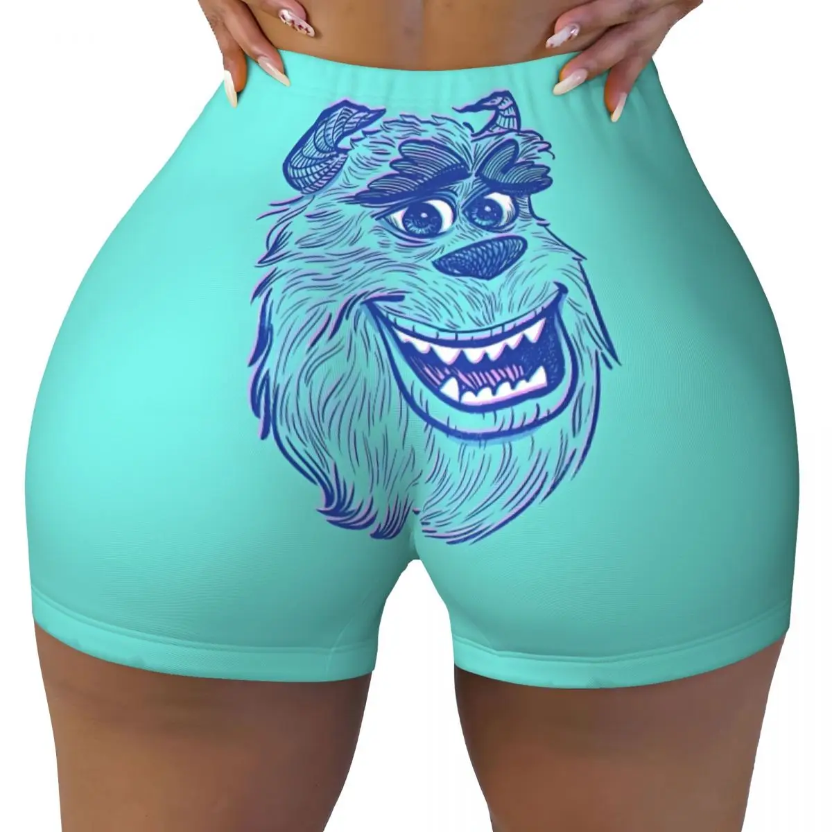 

Custom Monsters University Workout Biker Running Shorts Women Gym Yoga Shorts