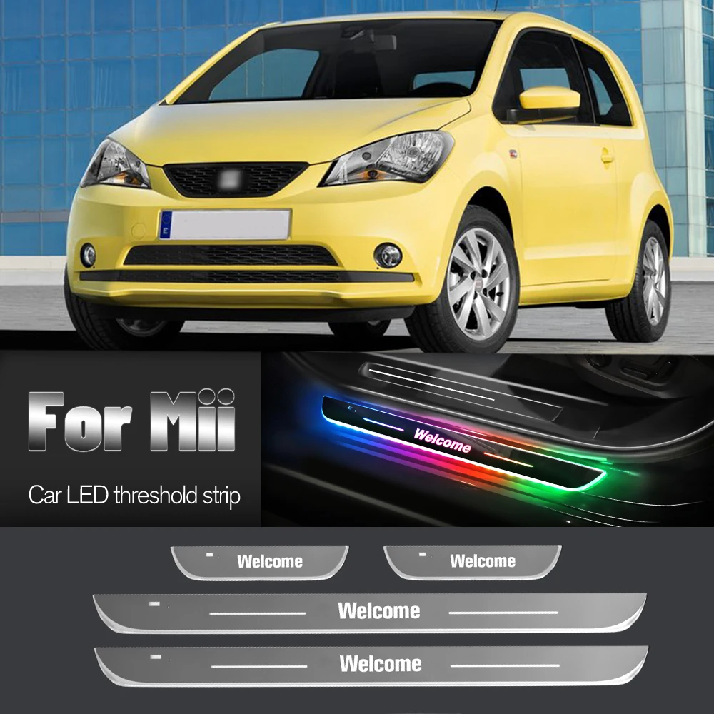 

Car Door Sill Light For Seat Mii 2011-2020 2012 2014 2016 2018 2019 Customized Logo LED Welcome Threshold Pedal Lamp Accessories