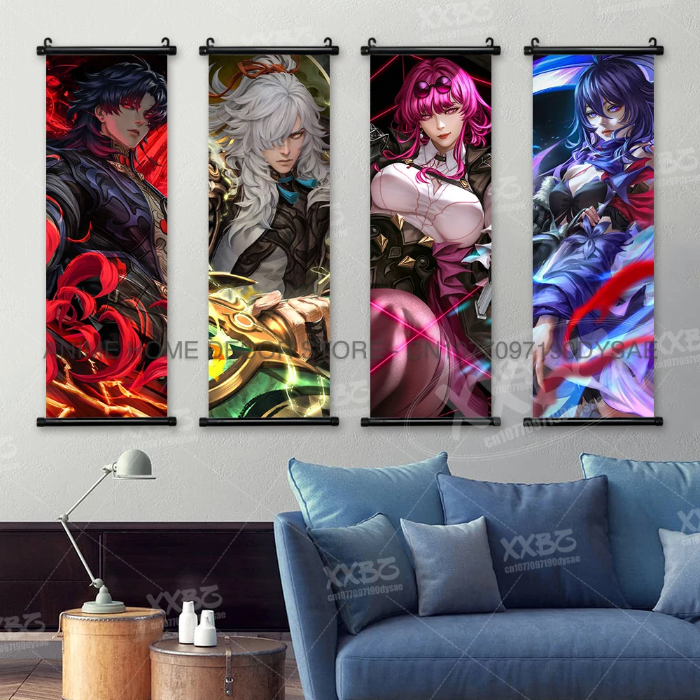 Honkai: Star Rail Poster ACG Game Hanging Painting Natasha Home Decor Asta Wall Art Herta Scrolls Picture Kafka Wallpaper Mural