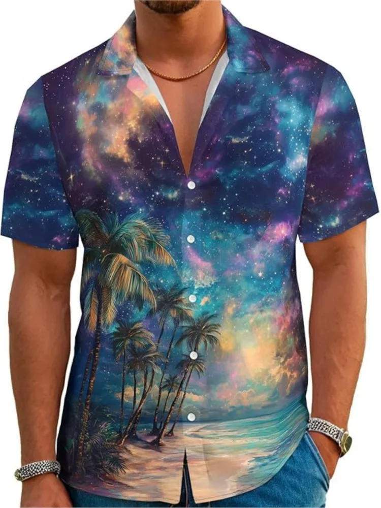 

Menswear Clothing Shirt Printed Men's Shirts Color Colorful Short Sleeves Tops Simple Style Casual All-match Comfortable Trendy