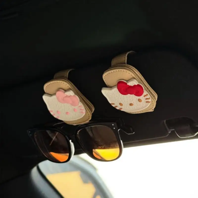

Sanrio HelloKitty Car Glasses Clip Car Cute Glasses Frame Car Sun Visor Storage Box Glasses Multifunctional Storage Clip