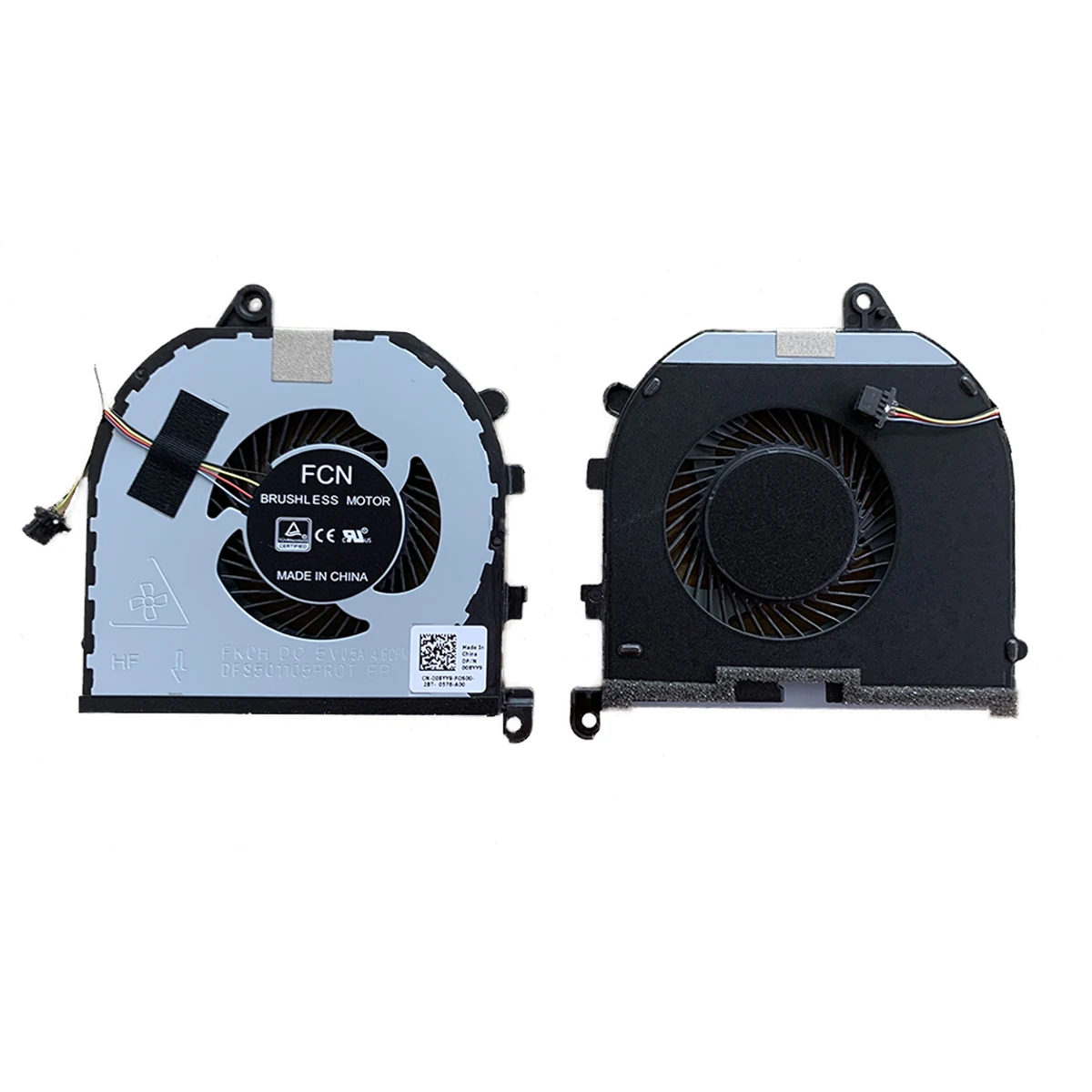 For Dell XPS 15 9570 Precision 5530 CPU Cooling Fan 008YY9 DC 5V 0.5A 4Pin New Original Laptop Cooler Radiator Heat Sink