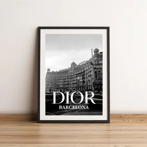 لوحة قماش الهندسة المعمارية للمدينة بالأبيض والأسود ، صورة تمثال برج إيفل للحرية ، هندسة السفر الشهيرة ، ديكور المنزل أفضل 6 نسخ طبق الأصل للإطارات الشهيرة مبيعا - رقم 3