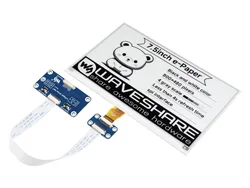 Waveshare 7.5inch E-Ink display HAT 800x 480 E-paper Module Black White, SPI No Backlight for Raspberry Pi 2B/3B/3B+/Zero