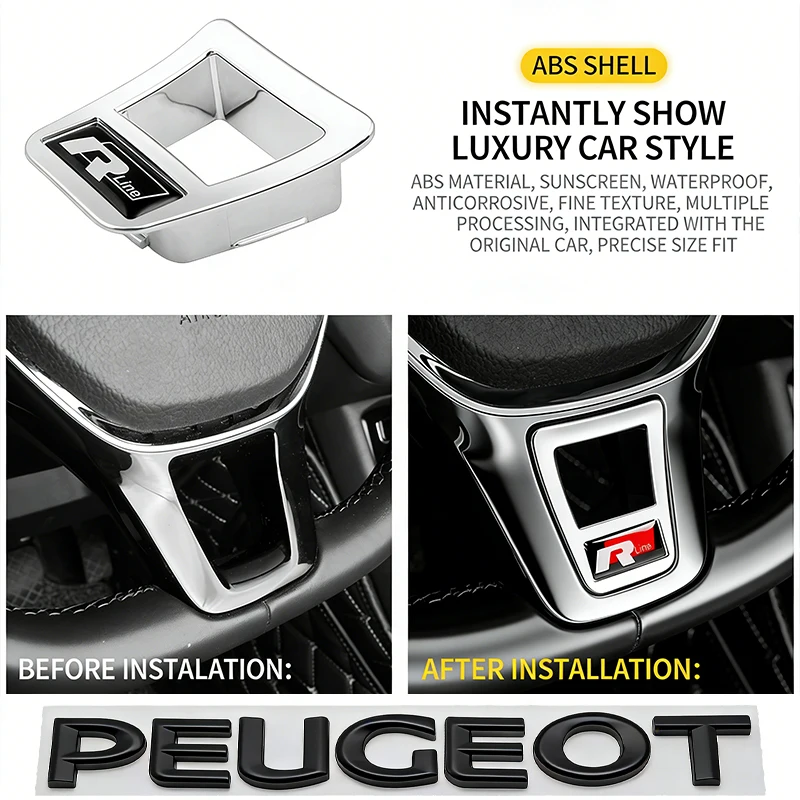 Car Steering Wheel Decoration Modification Accessories For Volkswagen Golf T‑Roc Tiguan Polo Passat T‑Cross Taigo ID.4 ID.7 view 5
