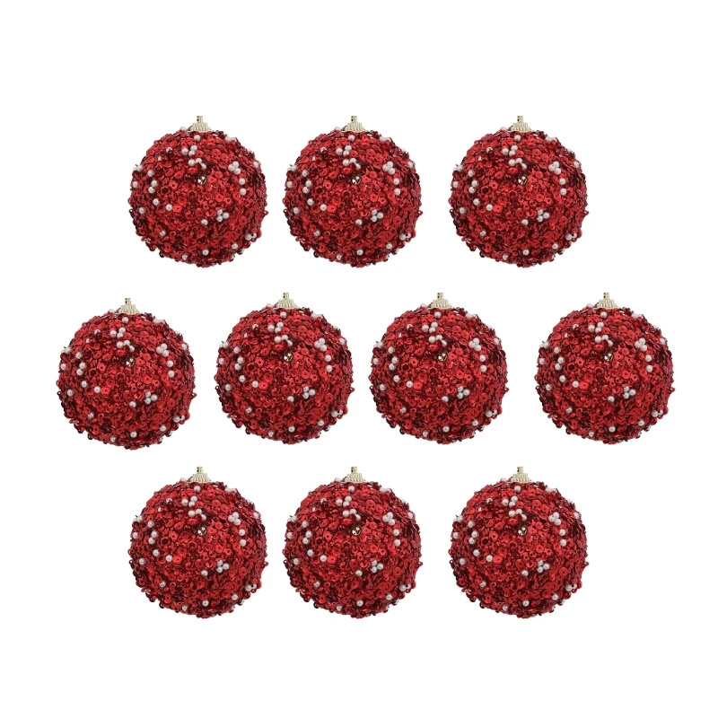 KX4B 10Pcs 휴일 Baubles Shatterproof 장식 조각 크리스마스 트리 공 축제 홈 및 이벤트 꾸밈 장식품