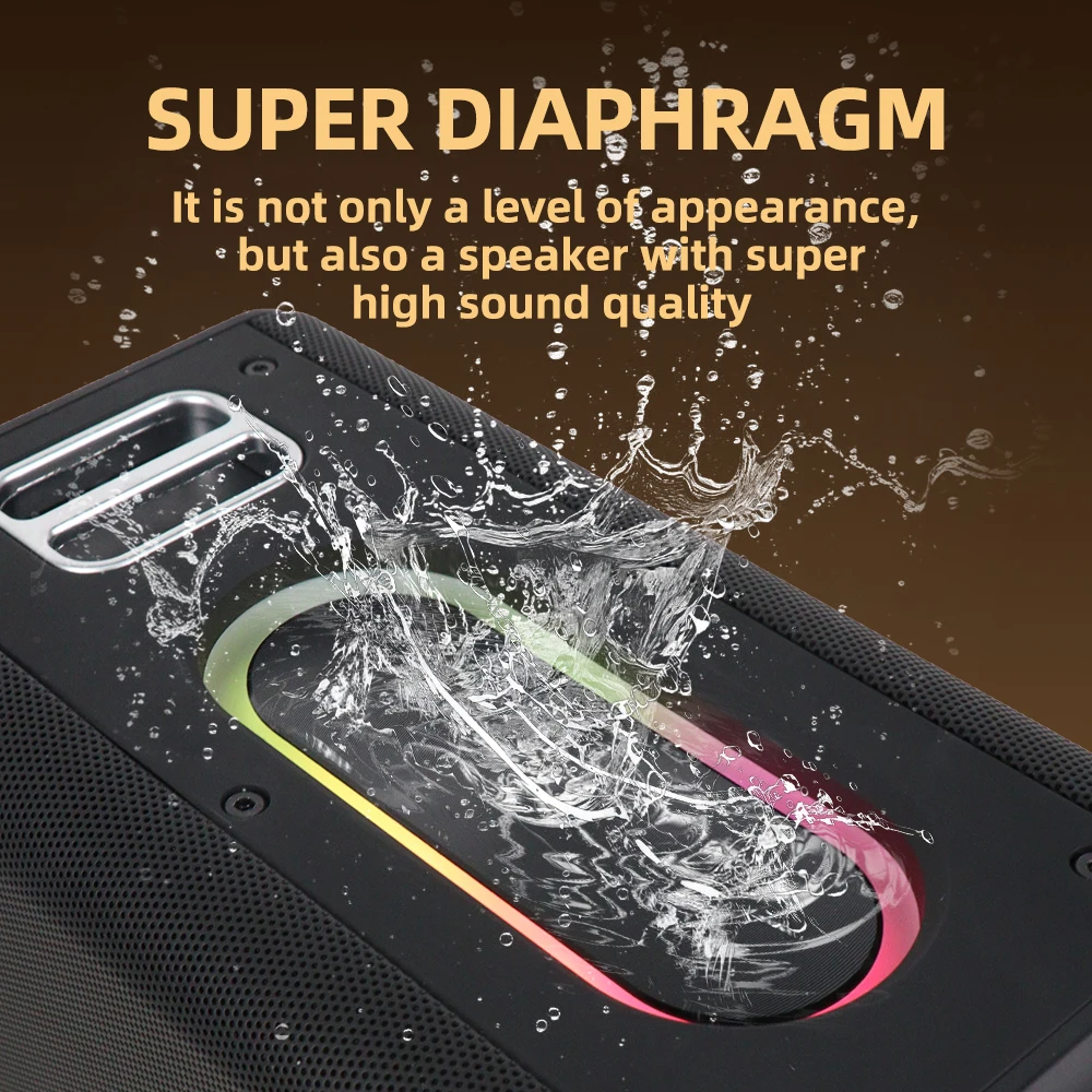 300 واط عالية الطاقة Soundbox في الهواء الطلق مقاوم للماء مضخم صوت محمول مربع الرقص المتكلم مع ميكروفون مزدوج نظام الكاريوكي المنزلي