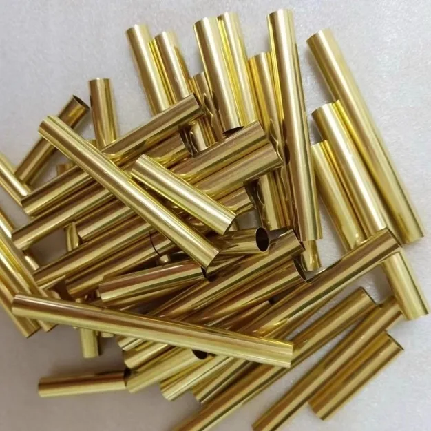 500mm Yellow Brass Tube Capillary Hollow Industrial Pipe DIY Metal OD8-10mm ID4-9.5mm