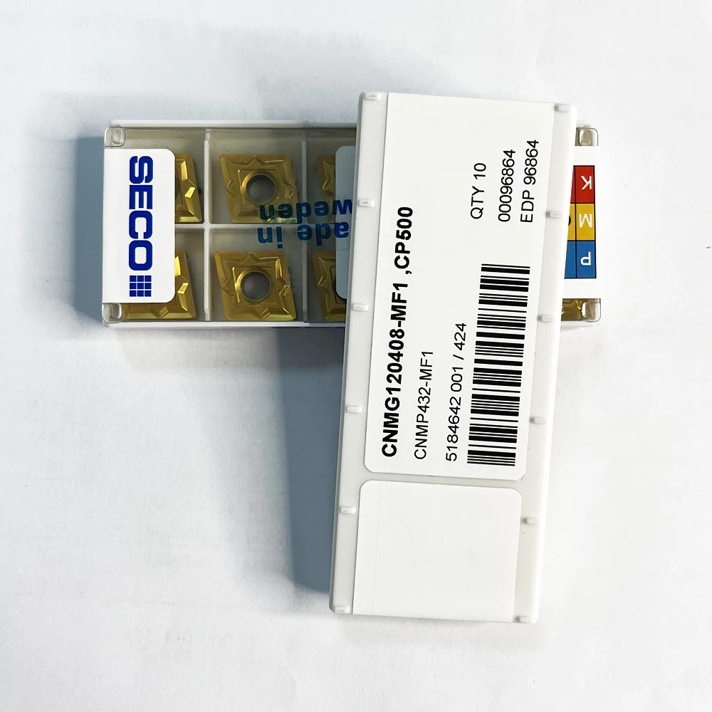 Asli CNMG120408-MF1 CP500 CNC Karbida Sisipan untuk Baja