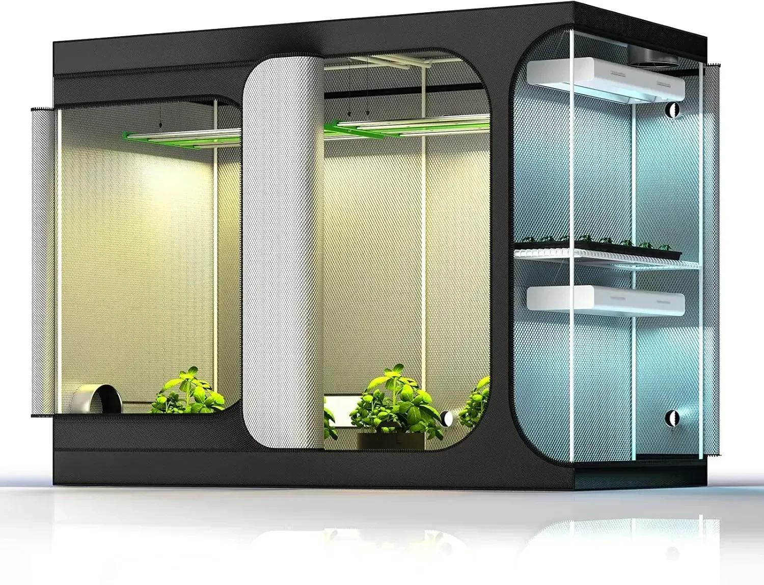 

Тент-теплица для выращивания растений из светоотражающей ткани Mylar с напольным поддоном для выращивания растений в помещении