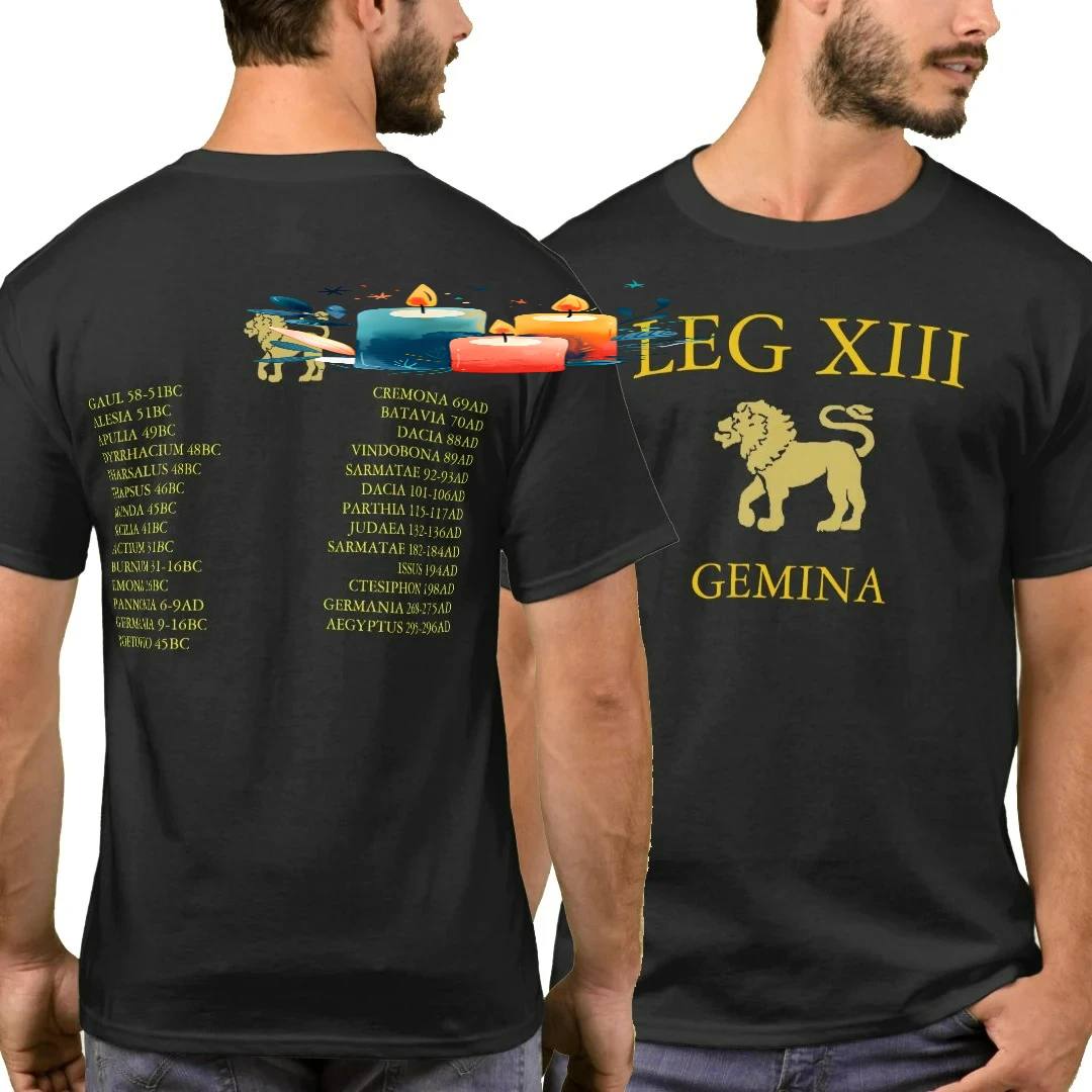 Julius Caesar 13th Gemina LEG XIII Roman Legion T-Shirt 100% Cotton O-Neck Short Sleeve Summer Casual Mens T-shirt Streetwear