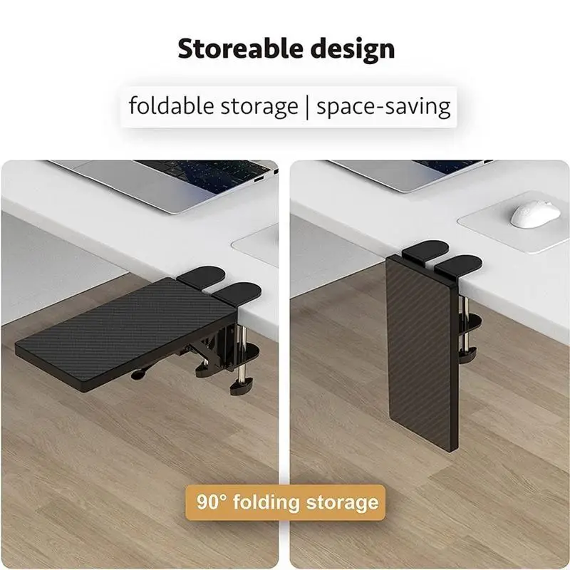 X3UB Folding Computer Arm Holder for Home Office Desk Hand Rests Ergonomic Hole