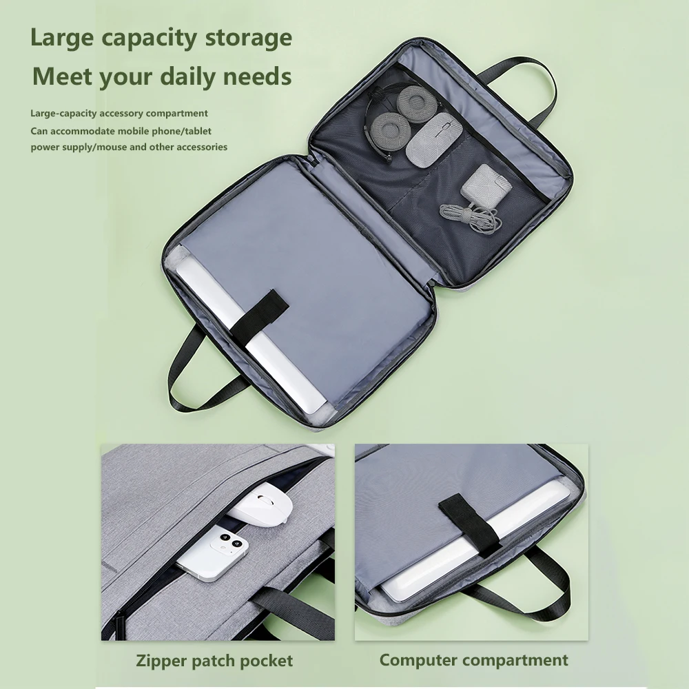 Laptop Bag 13.3 14 15.6 inch Notebook Bag Sleeve For Macbook Air Pro 13 15 M1 Case Xiaomi Shoulder Handbag Waterproof Briefcase