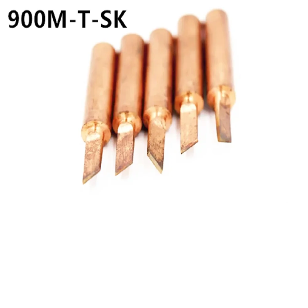 SZBFT 5piece 900M-T-SK Lead-free Red copper Pure cupper Solder tip For Hakko 936 FX-888D Saike 909D 852D+ 952D Diamagnetic DIY
