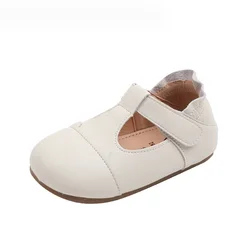 Chaussures de printemps en cuir à volants pour bébés filles, chaussures de princesse mignonnes, semelle souple, chaussures d'extérieur, chaussures de tennis pour tout-petits, mode pour enfants, nouveau, 2024