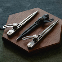 QIANYU Premium Leather Wing Divider Adjustable Spacing Gauge Completely Polished Scriber DIY Leathercraft Tools 3Cr13 Steel