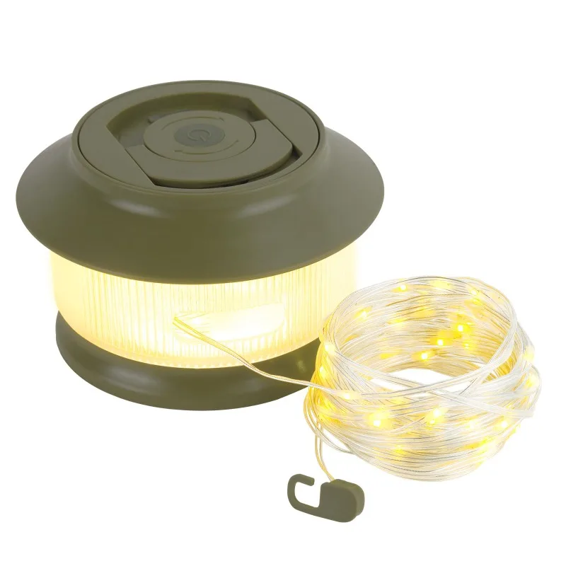 

20M Camping Lights String 2 in 1 Portable Hanging Tent Light Outdoor Waterproof Lamp USB Rechargeable Atmosphere RGB Lighting