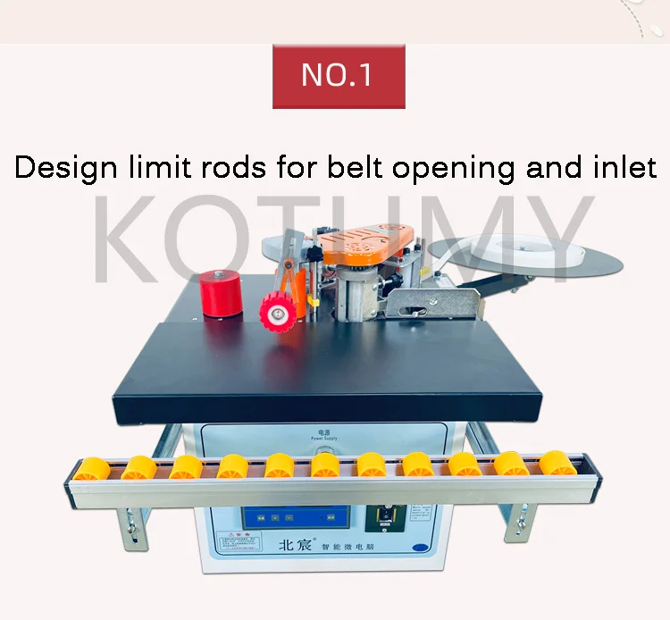 Portable 220V Double Side Gluing Woodworking Banding Machine Edge Bander for Wood Based Panels Machinery