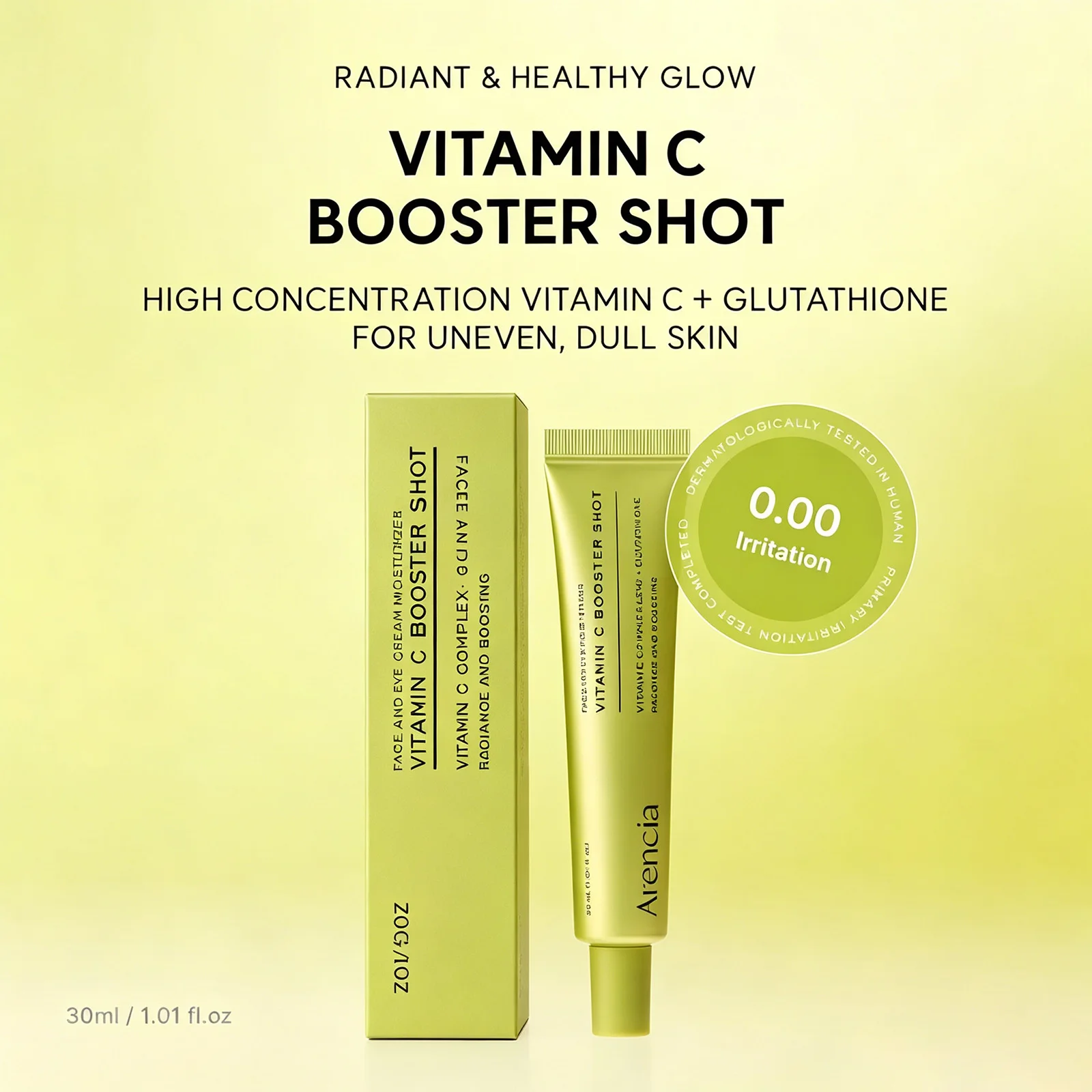 Vitamin C  Face & Eye Cream – Niacinamide Moisturizer with G