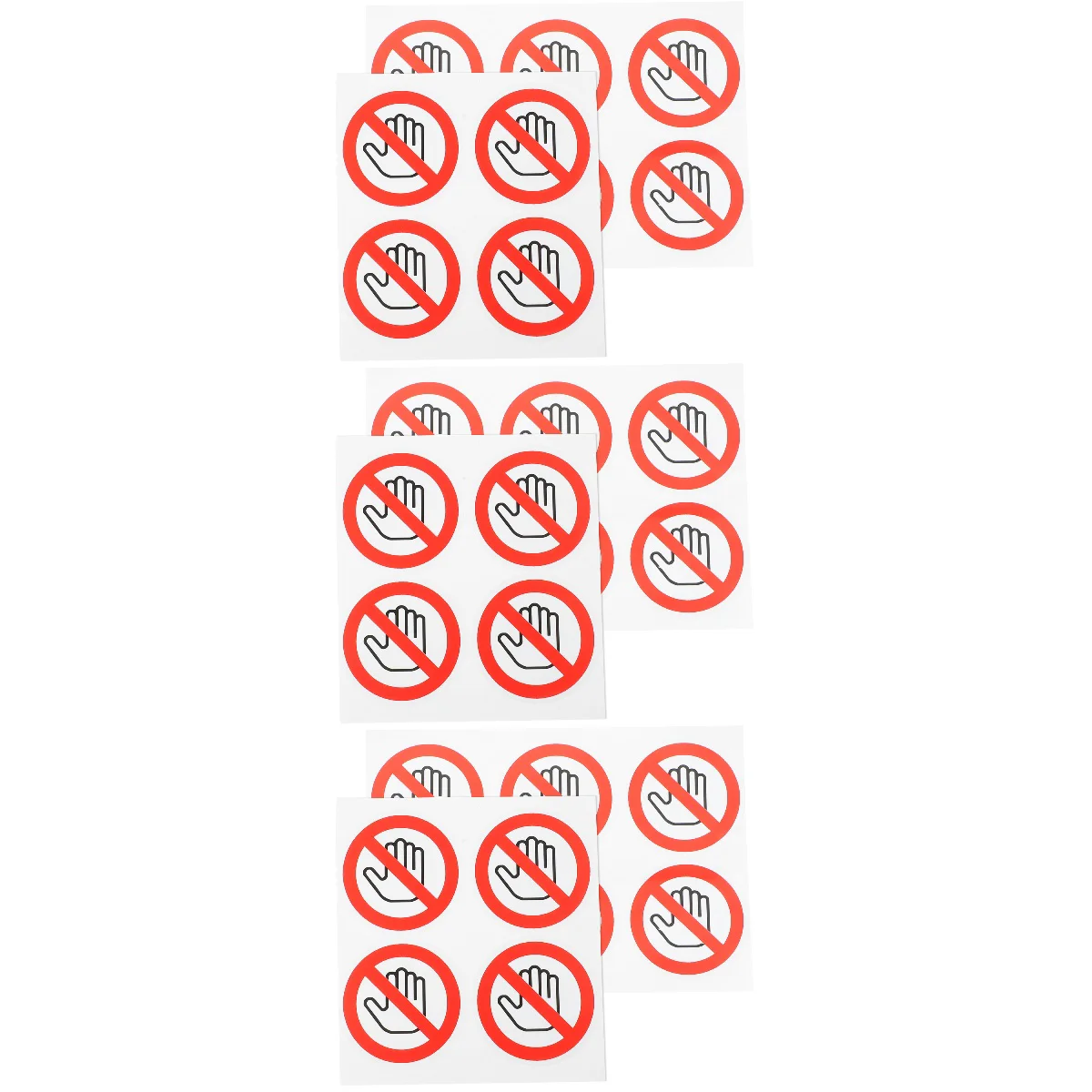 

3 PCS Tabletop Warning Sign Stickers Propagation Jar with Lid Do Not Use Hand Equipment Laptop Red Staff