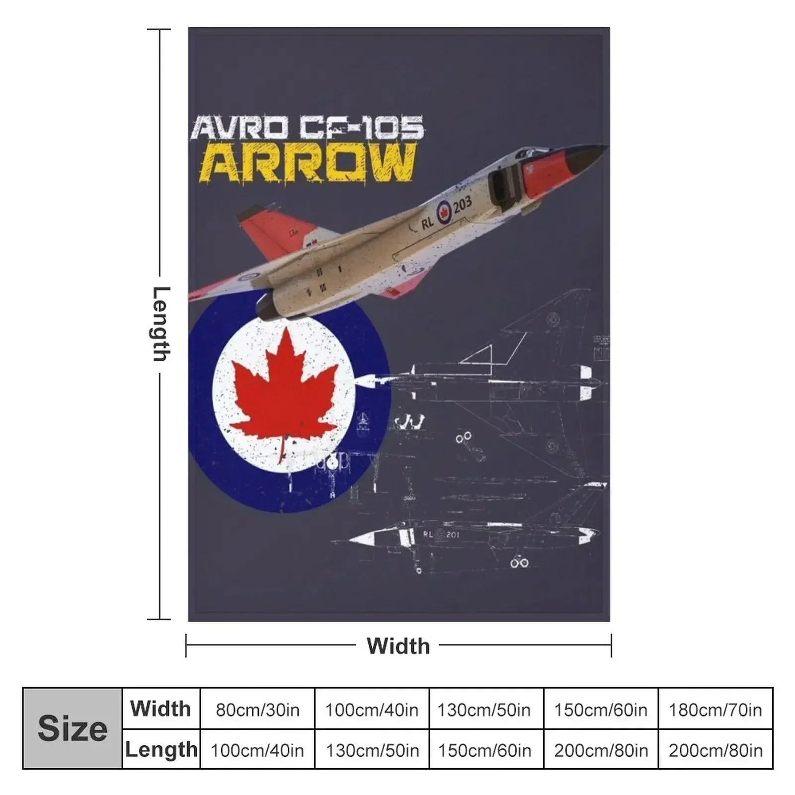 Canadian Avro CF-105 Arrow Throw Blanket Sofa Throw Custom Decoratives Loose Blankets Sofas Of Decoration Comforter Blankets