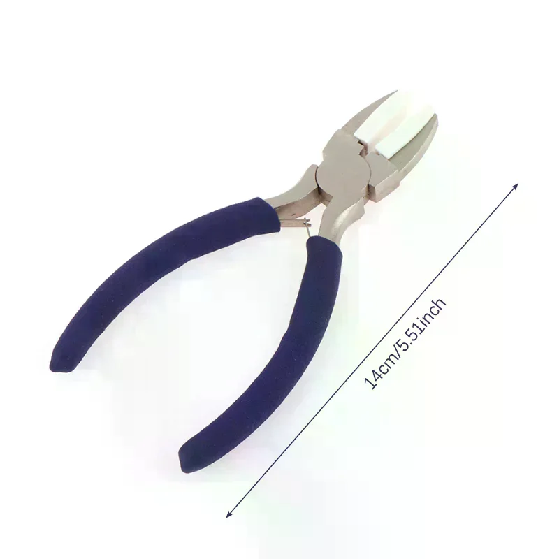 Nylon Jaw Pliers Carbon Steel Craft Plat Nose Pliers DIY Tools For Beading Looping Shaping Wire Jewelry Making Tools