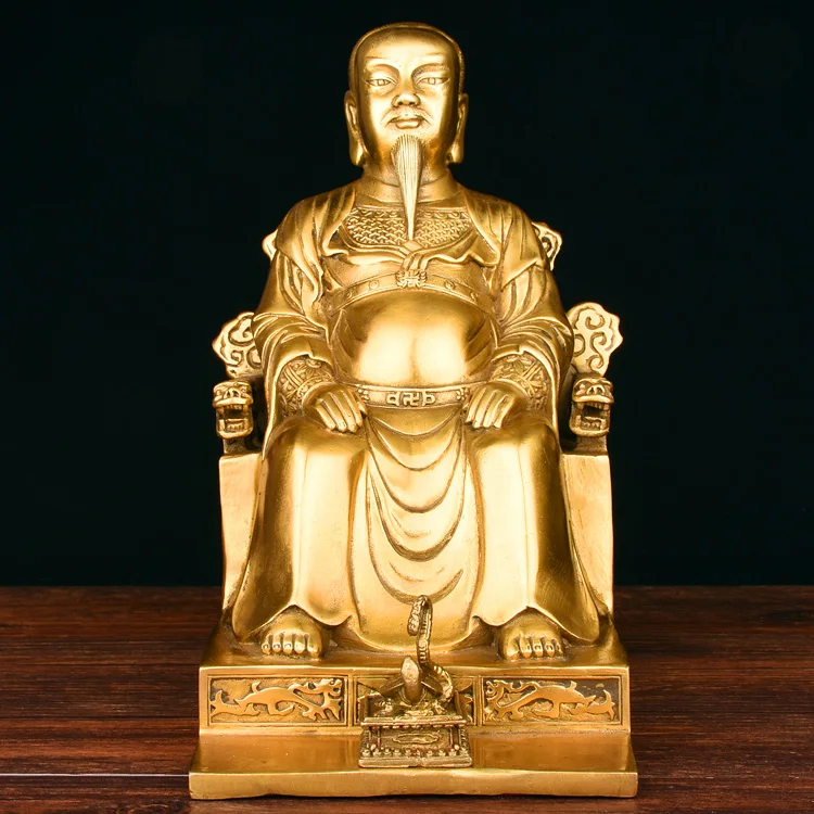 

21CM # blessing Company SHOP Store home TOP efficacious Mascot Protection-ZUISHIYE ZHENWU GOD Chinese DAO FENG SHUI statue