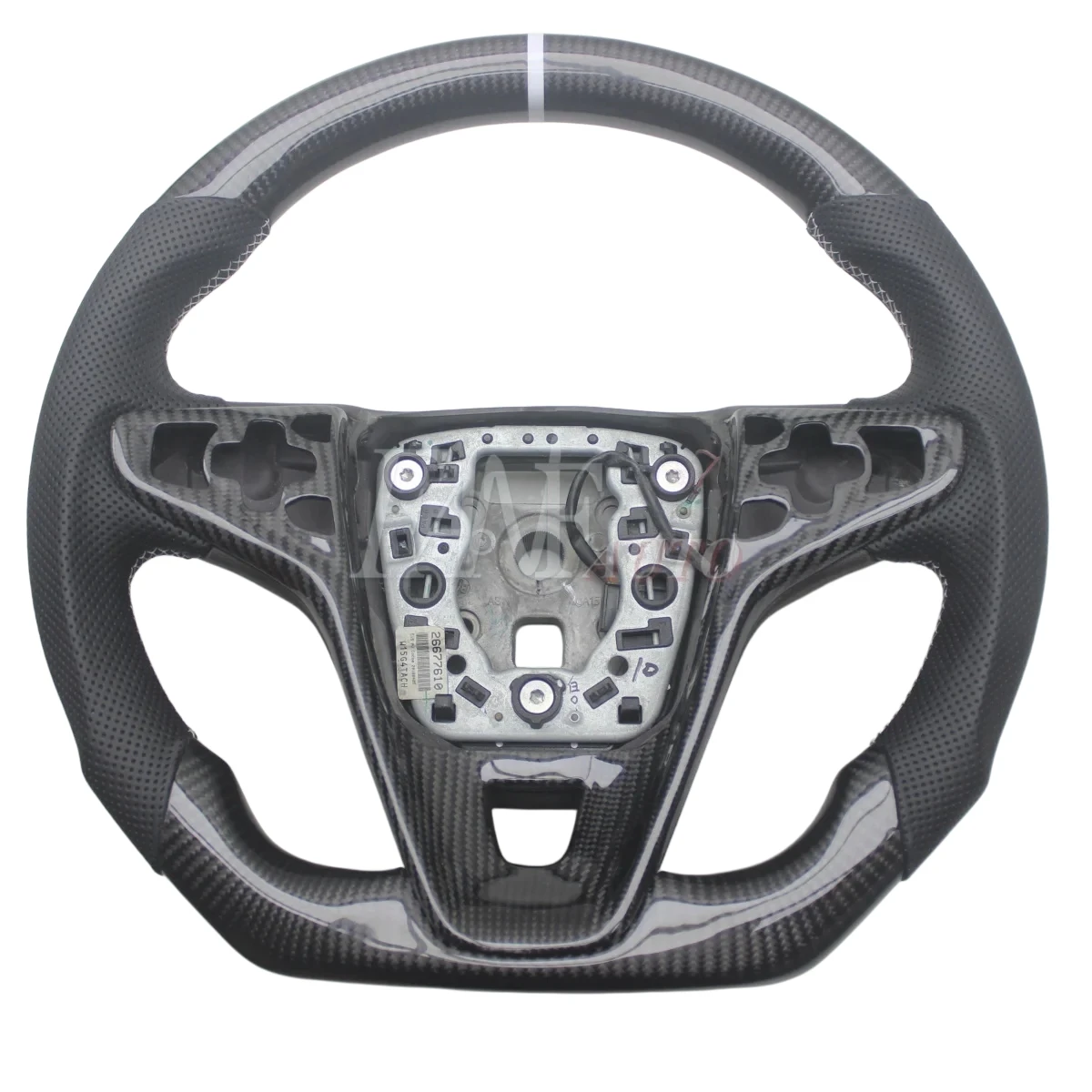 Custom Replacement D Shape for Buick Regal 2015-2017 Real Carbon Fiber Steering Wheel with Leather