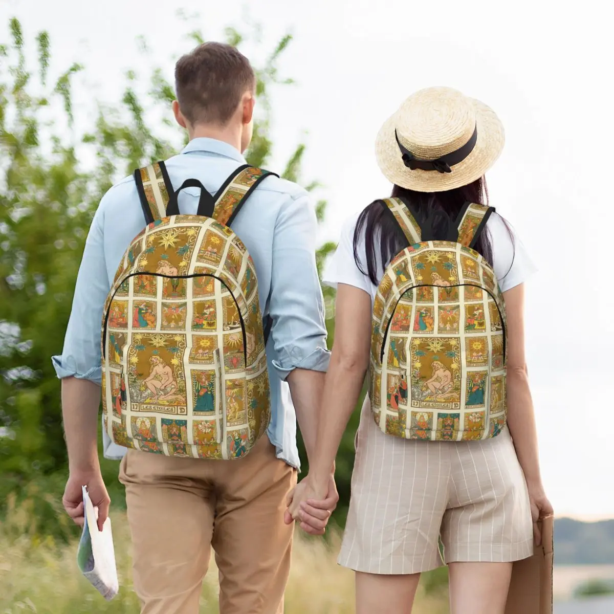 

Wirth, De Guaita, Tarot Deck. The Stars. Backpack Student Boys Girls BookBag Children School Bag Laptop Shoulder Bags
