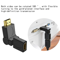 Angled Type 1.4 HDMI-compatible Male to Female 90 180 Degree Rotating Adapter Angle Rotate Swivel Folding Adapter Converter