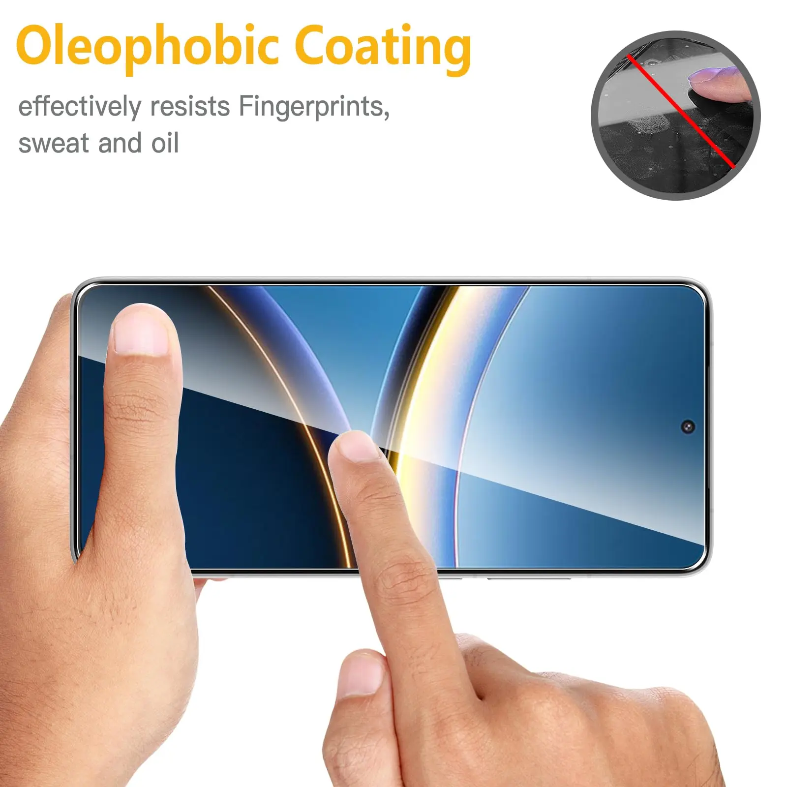 Displayschutzfolie für POCO F7 Pro Ultra 6,67 Zoll, gehärtetes Glas, NICHT vollständige Abdeckung, HD-Kristall, 9H, kratzfeste Hülle, freundlich – Detail 6