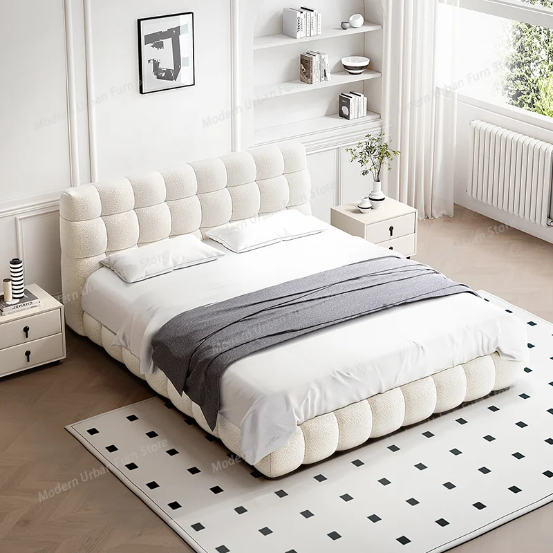 Design Simple Beds European Nordic French Aesthetics Safe Beds Vintage Princess Crown Ltalian Modern Wood Muebles Furniture