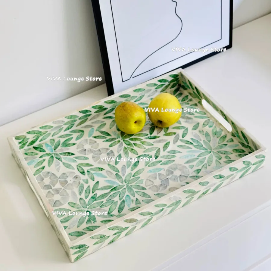 

Household Dining Rectangular Tray Excellent Nordic Exquisite Fruit Tray Modern Deisgned Home Accessories Dienblad XY40TP